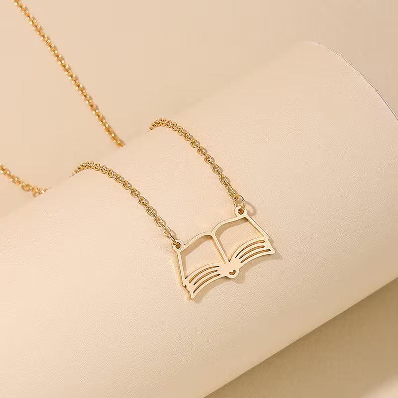 Open Book Necklace