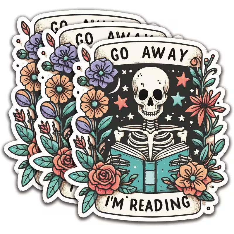 Go Away I'm Reading Sticker