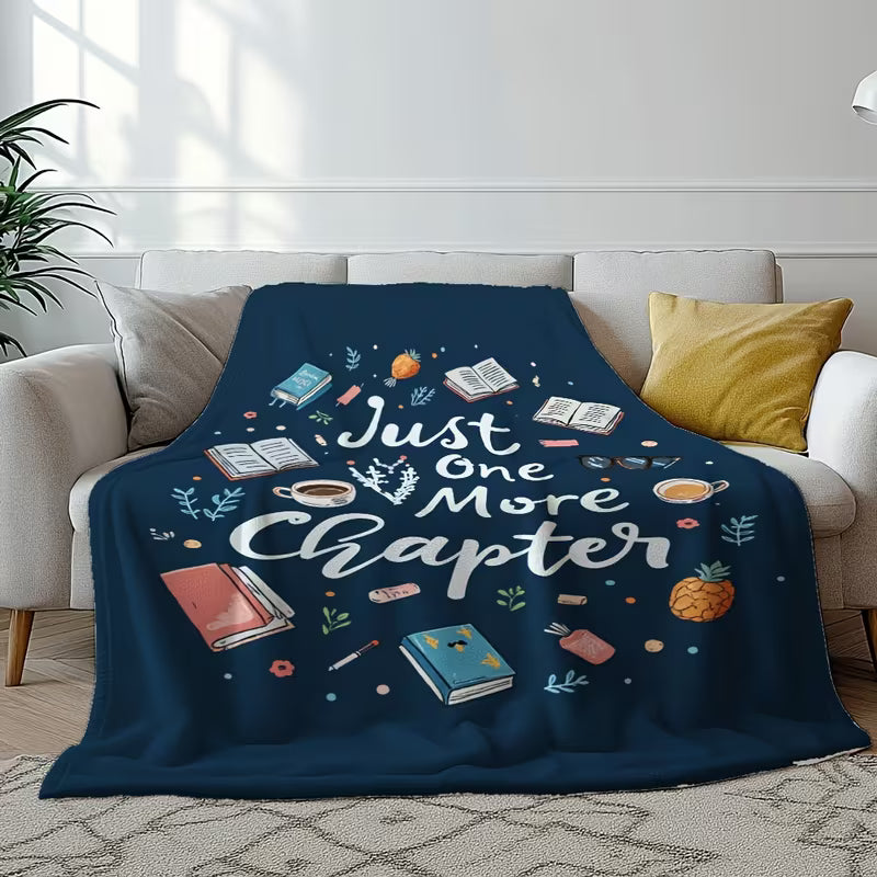 Just One More Chapter Fuzzy Throw Blanket