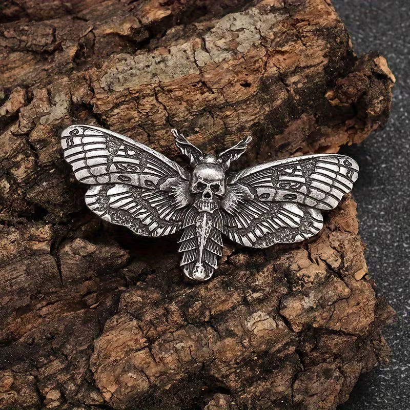 Death Moth Alloy Brooch