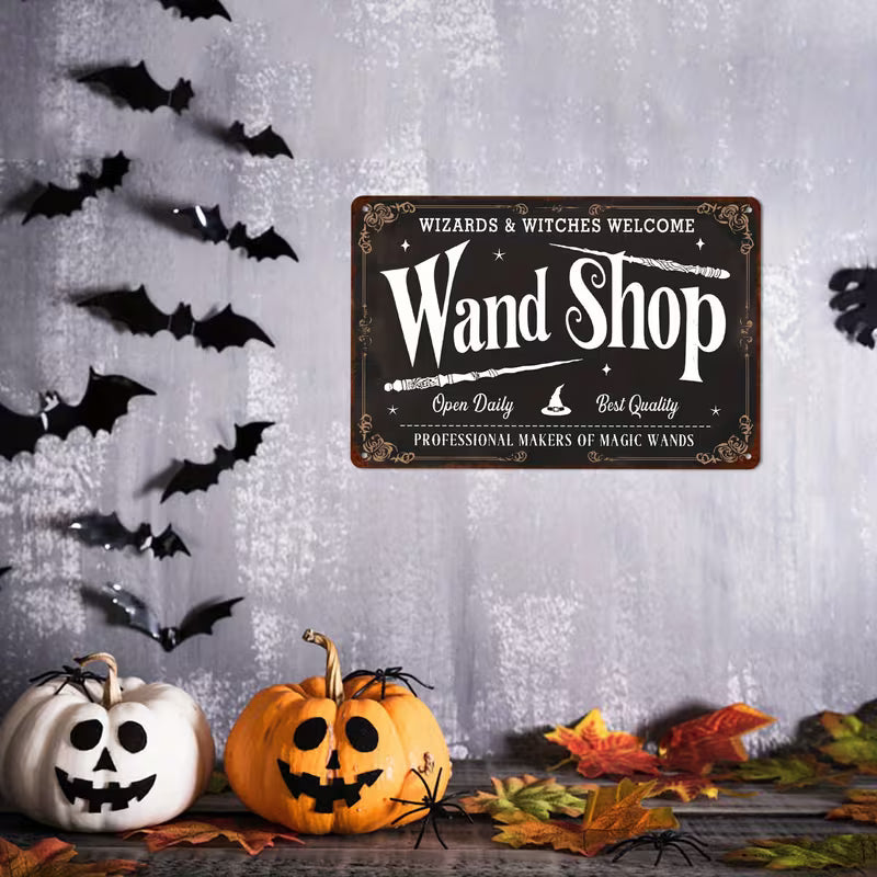 Wand Shop Metal Sign