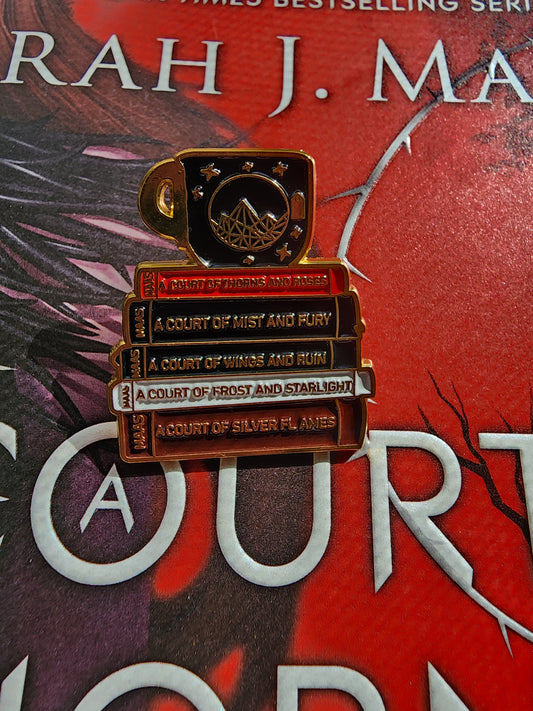 ACOTAR Book Stack Enamel Pin