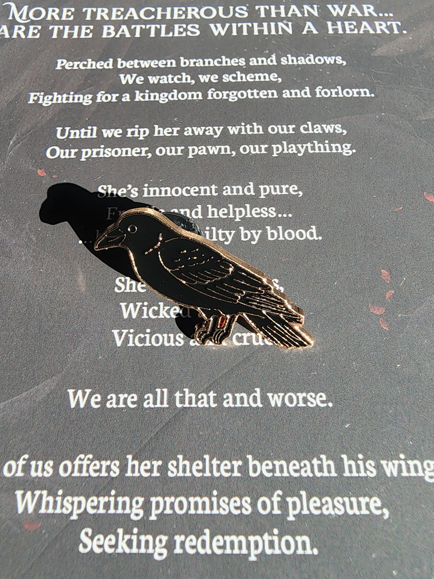 Black Raven Enamel Pin