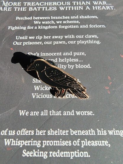 Black Raven Enamel Pin