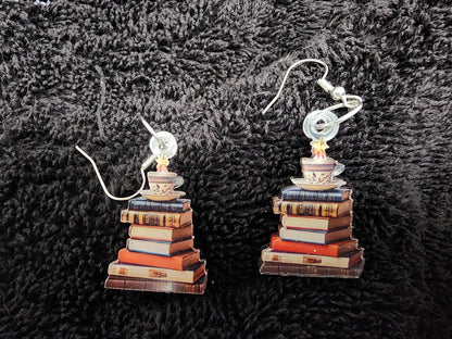 Stack of Books Earrings