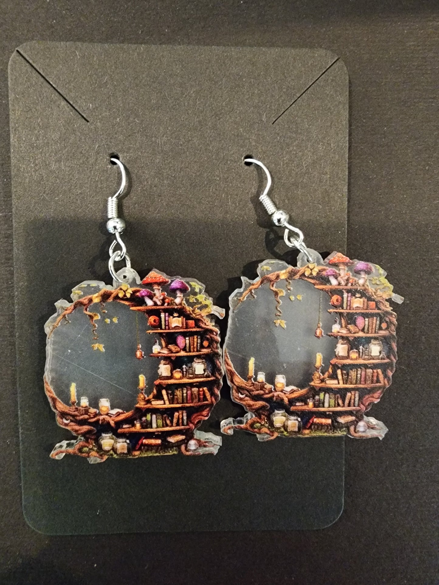 Moon Bookshelf Earrings