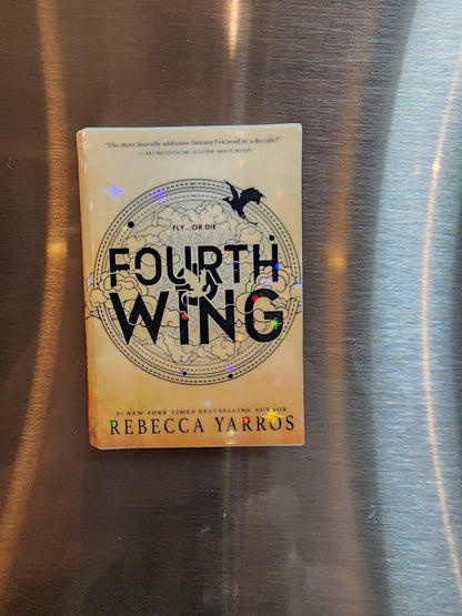 Fourth Wing Sparkly Book Magnet