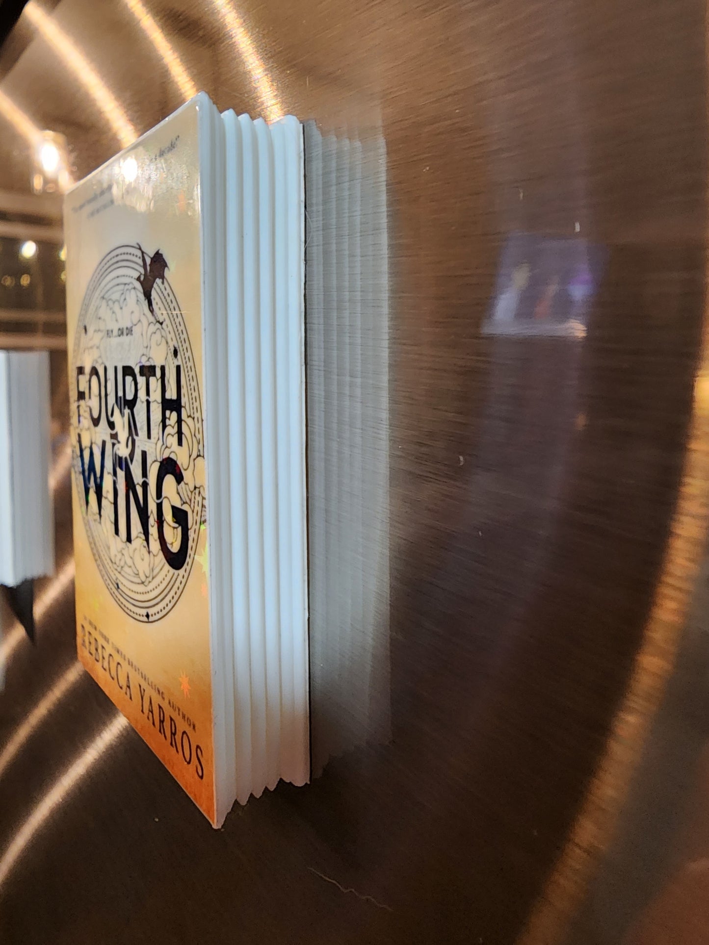 Fourth Wing Sparkly Book Magnet