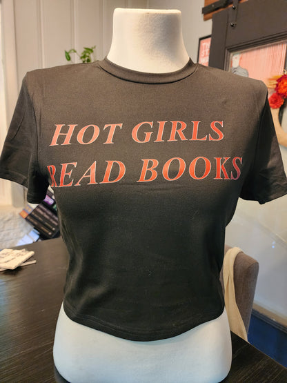 Hot Girls Read Books Cropped Tank