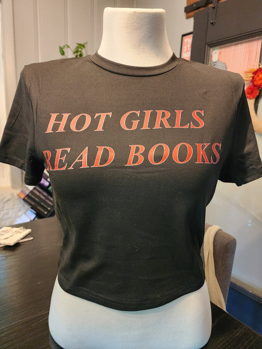 Hot Girls Read Books Cropped Tank