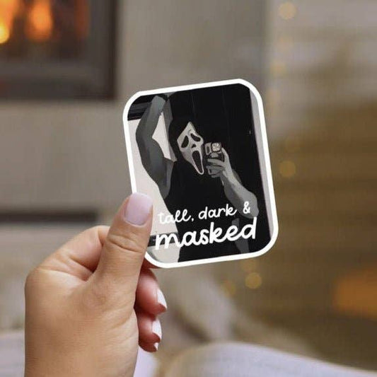 Tall Dark and Masked Sticker
