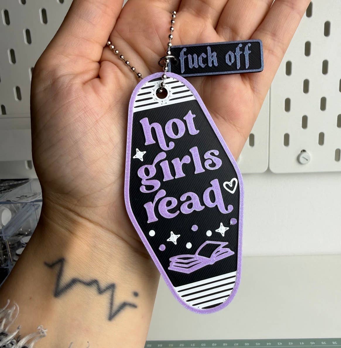 Hot Girls Read 3d Printed Keychain
