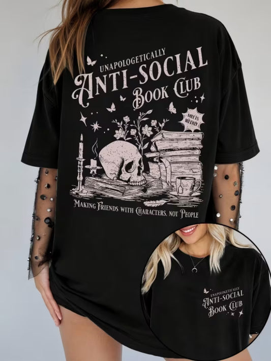 Anti-Social Book Club Tee