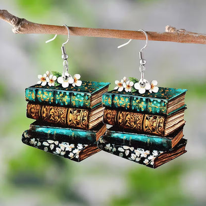 Bookish Fun Floral Earrings