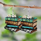 Bookish Fun Floral Earrings