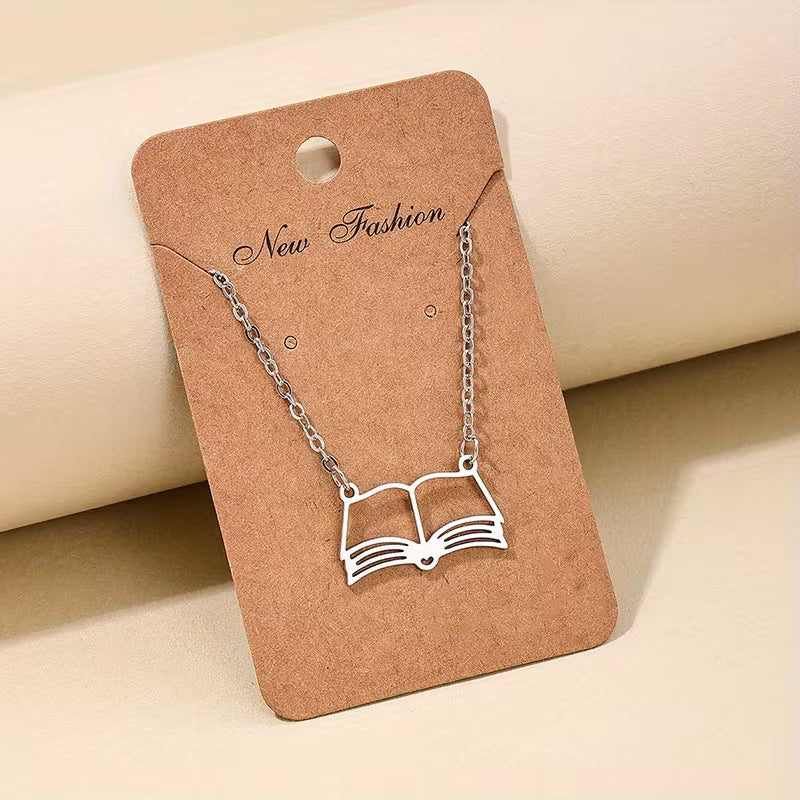 Open Book Necklace