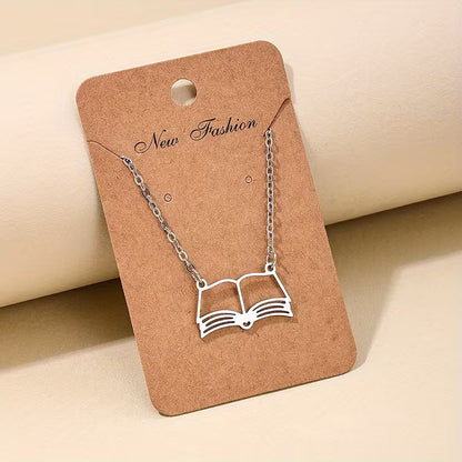 Open Book Necklace