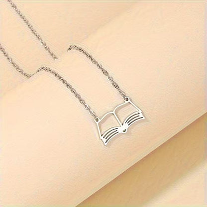 Open Book Necklace