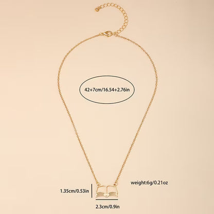 Open Book Necklace