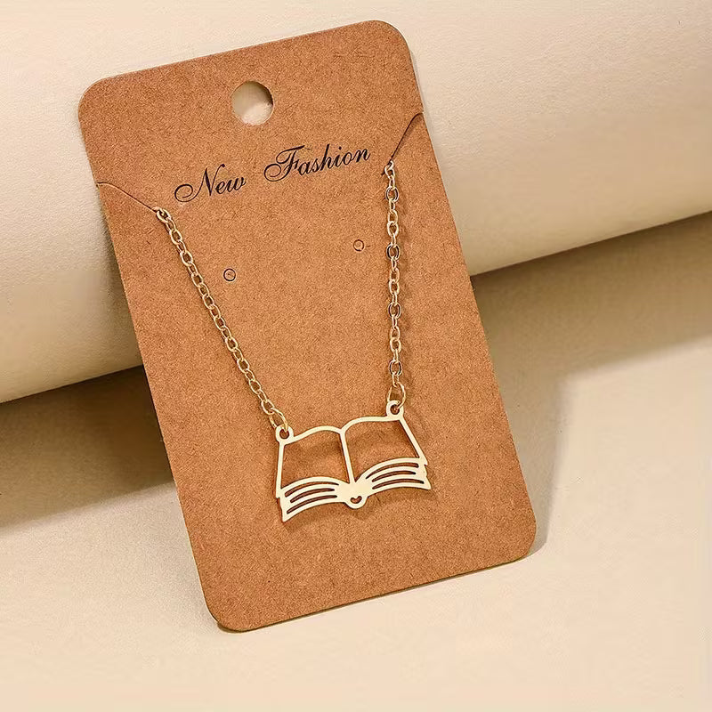 Open Book Necklace
