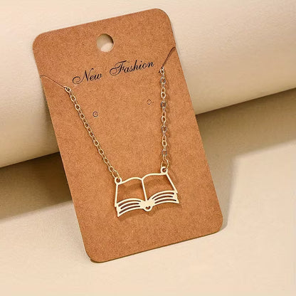 Open Book Necklace