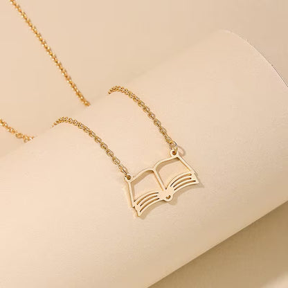 Open Book Necklace