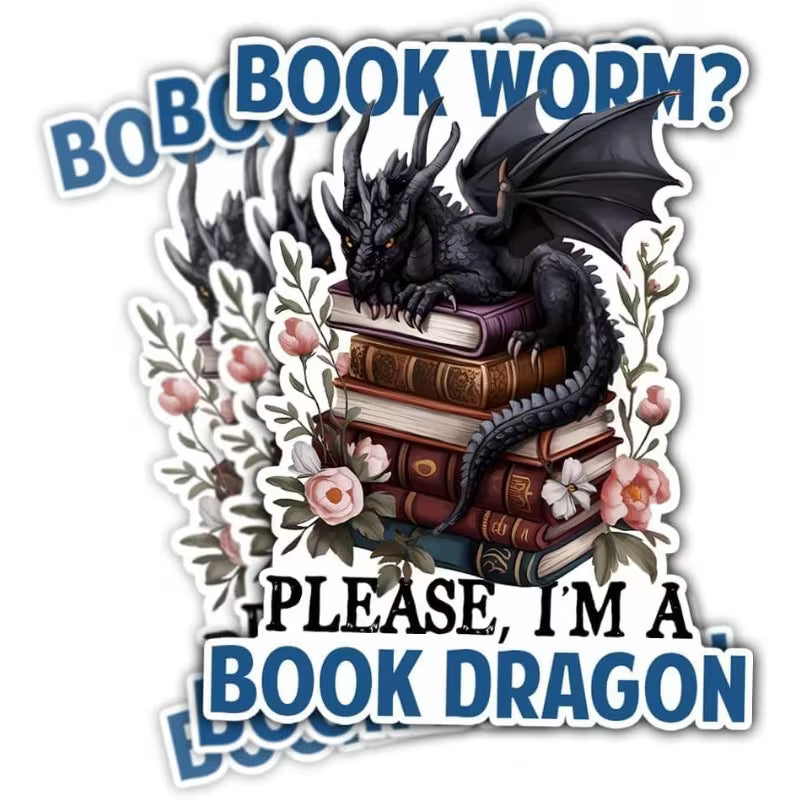 Book Dragon Sticker