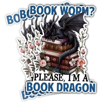 Book Dragon Sticker