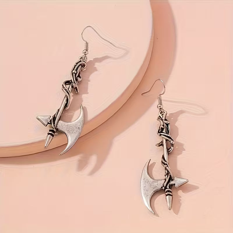 Silver Axe Earrings