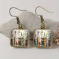 Floral Book Resin Earrings