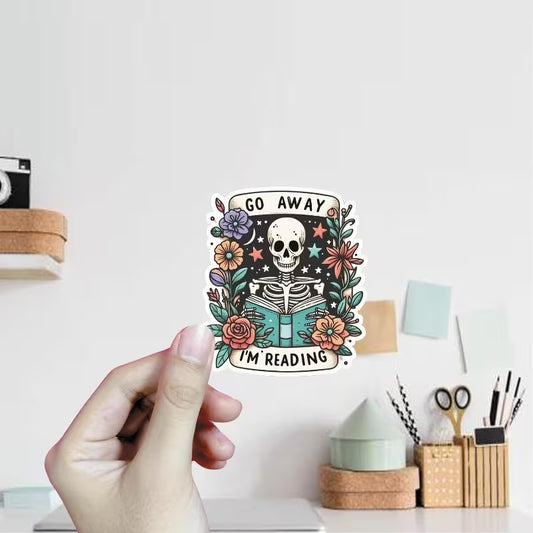 Go Away I'm Reading Sticker