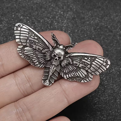 Death Moth Alloy Brooch