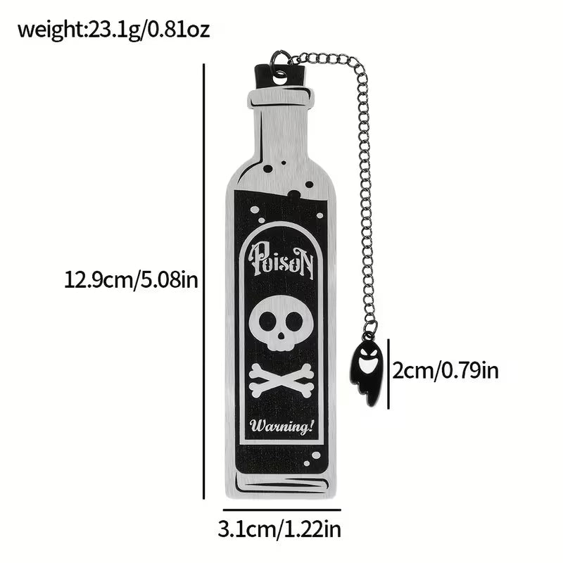 Poison Stainless Steel Bookmark
