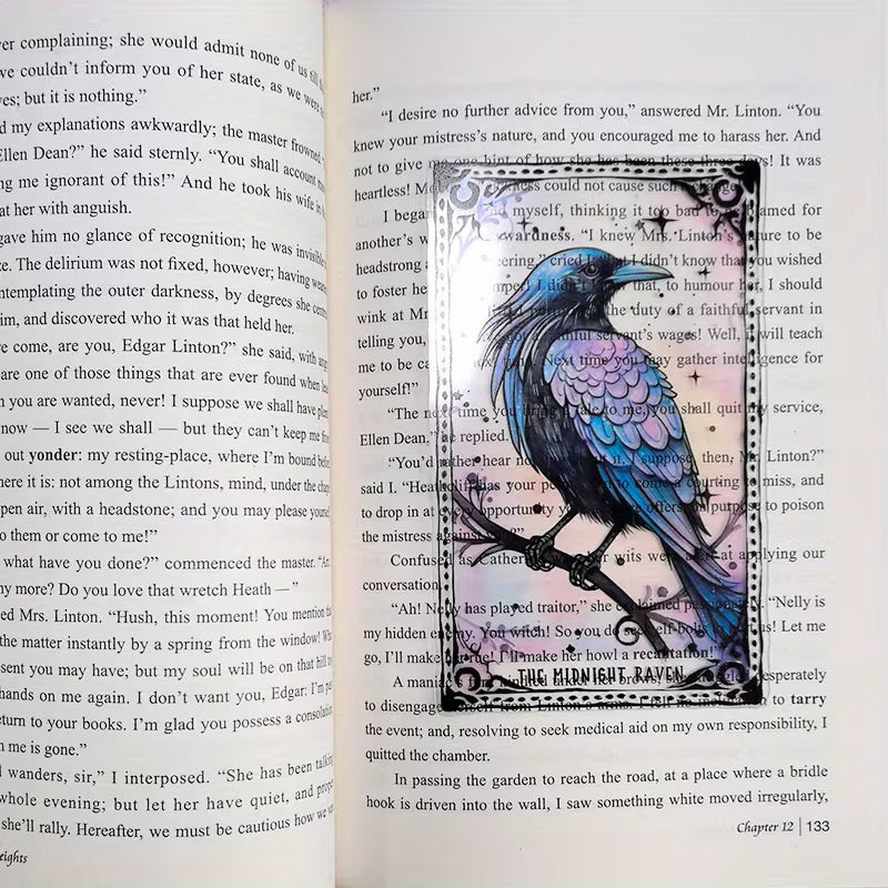 Midnight Raven Acrylic Bookmark