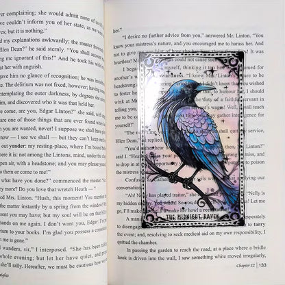 Midnight Raven Acrylic Bookmark