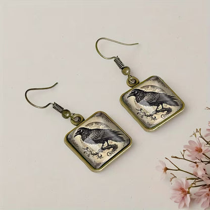 Raven Resin Earrings