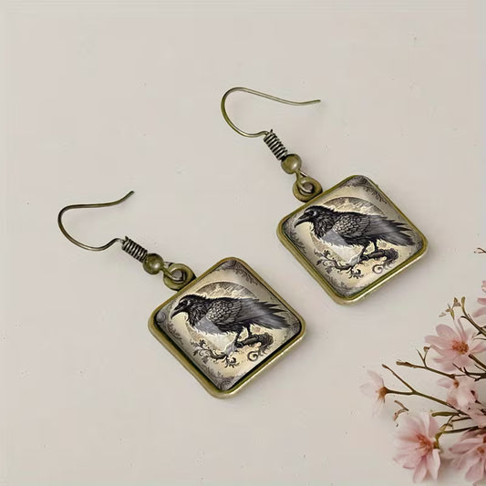 Raven Resin Earrings