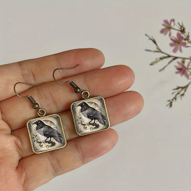 Raven Resin Earrings