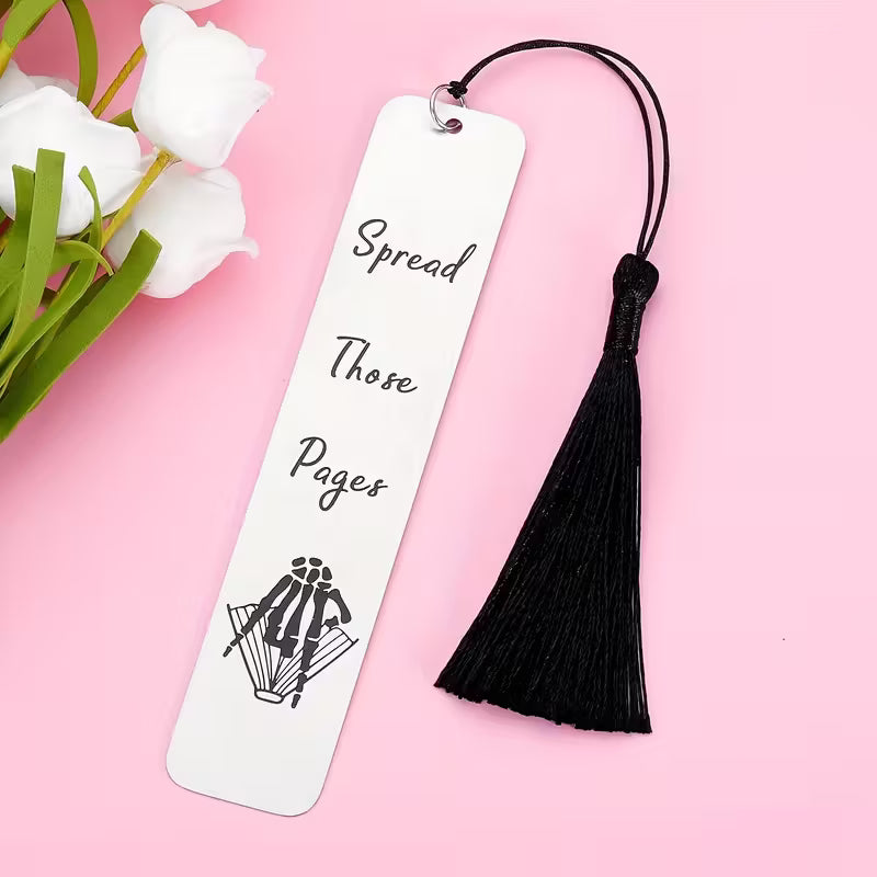 Spread Those Pages Stainless Steel Bookmark
