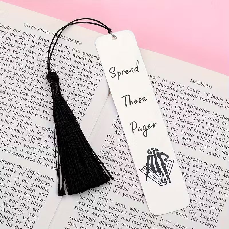 Spread Those Pages Stainless Steel Bookmark