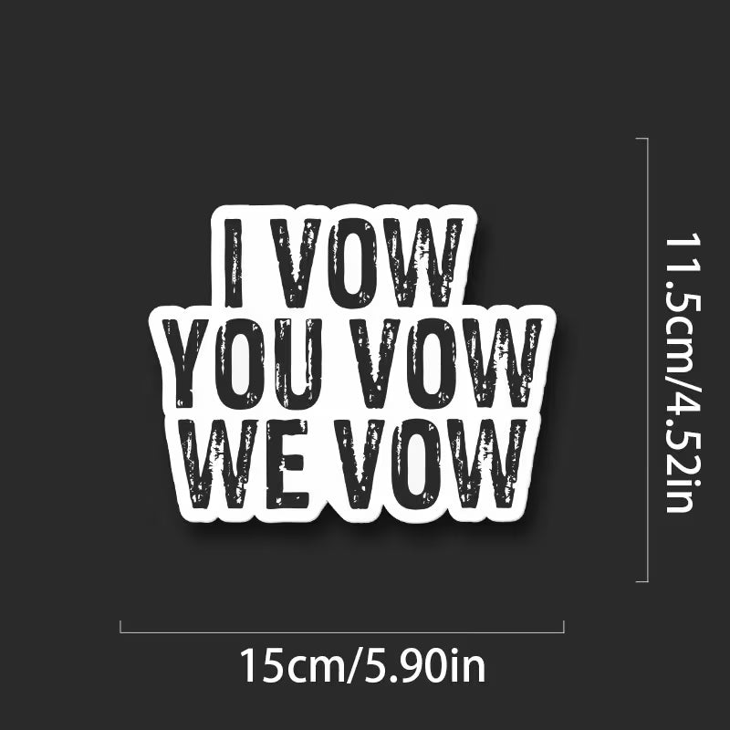 Large VOW Sticker